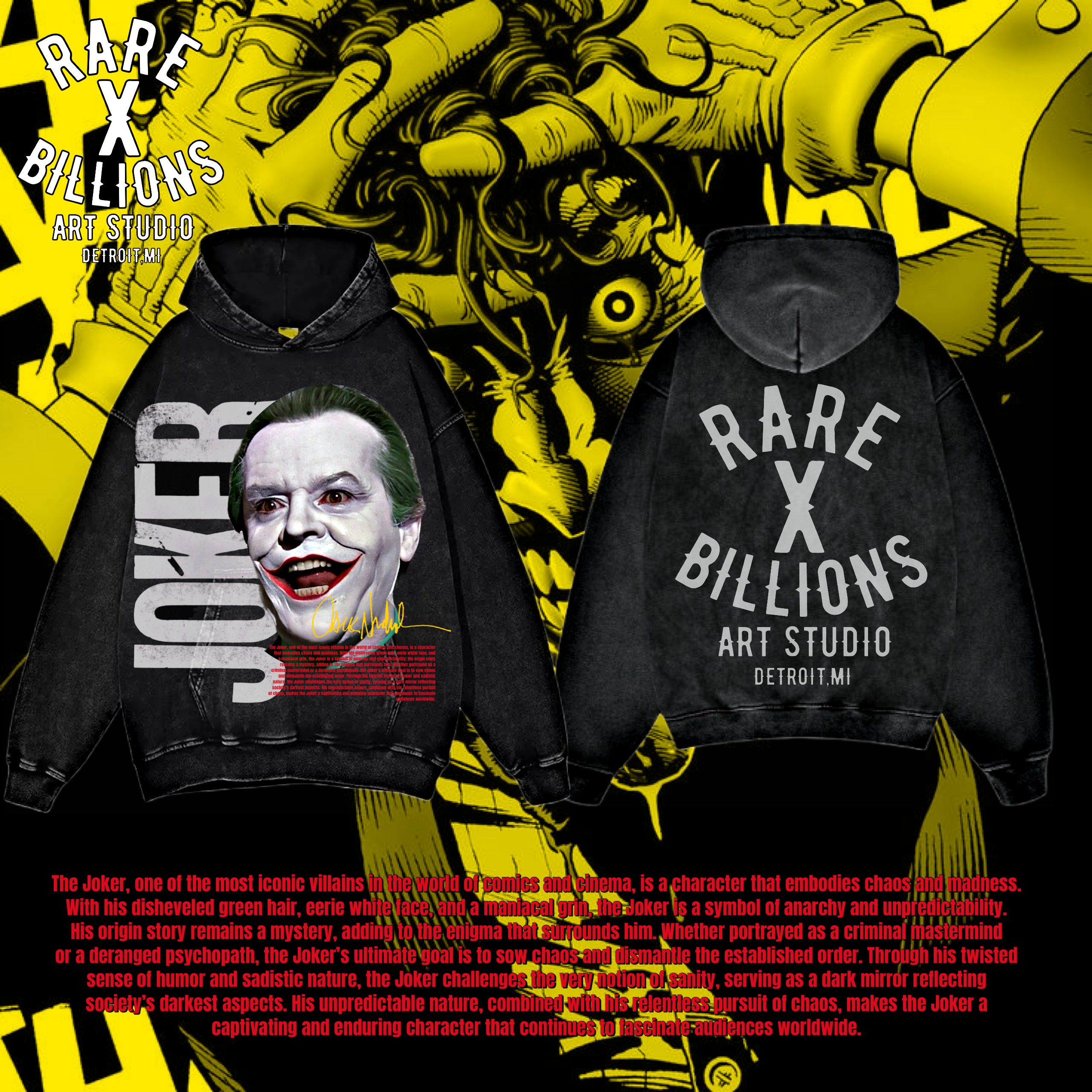 RAREXBILLIONS JOKER HOODIE