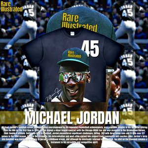 RARE ILLUSTRATED MICHAEL JORDAN 45 TEE