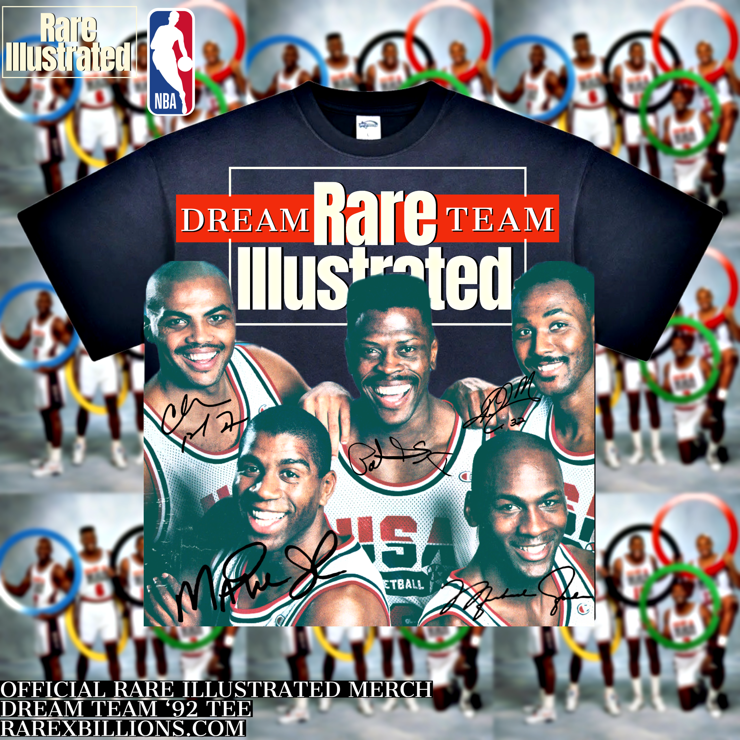 RARE ILLUSTRATED DREAM TEAM ‘92 TEE