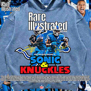 🚨RARE ILLUSTRATED GIBBS/MONTGOMERY “SONIC & KNUCKLES” NO POCKET HOODIE.🚨