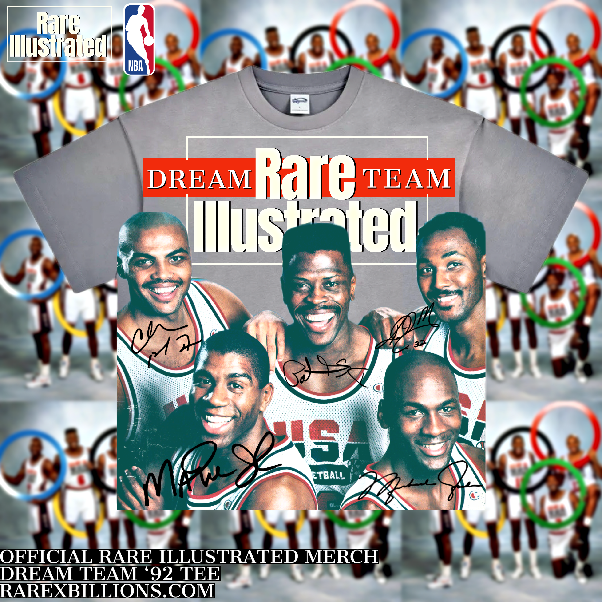 RARE ILLUSTRATED DREAM TEAM ‘92 TEE