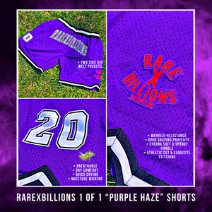 RAREXBILLIONS 1 OF 1 “PURPLE HAZE” SHORTS