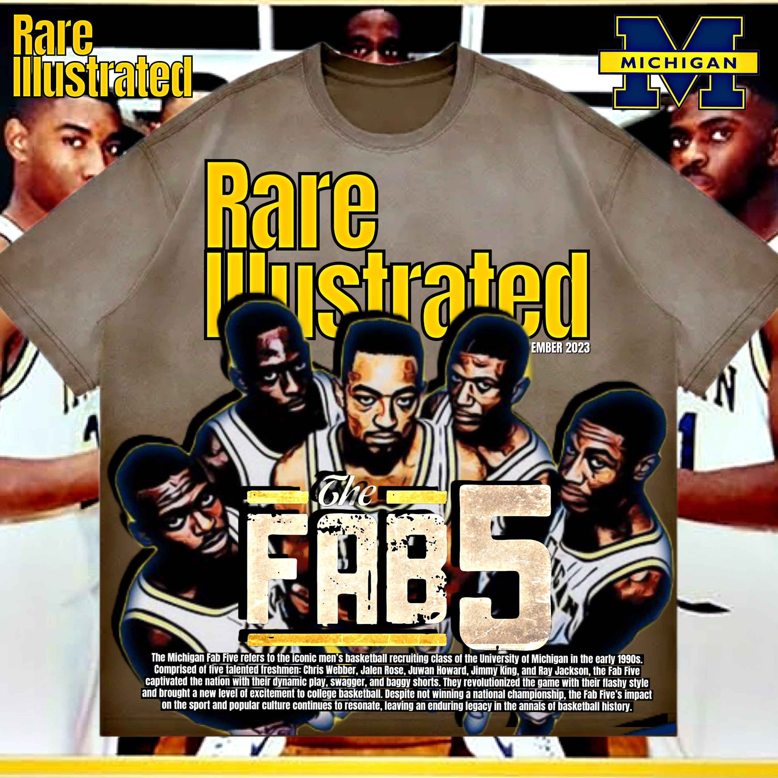 RARE ILLUSTRATED FAB 5 TEE