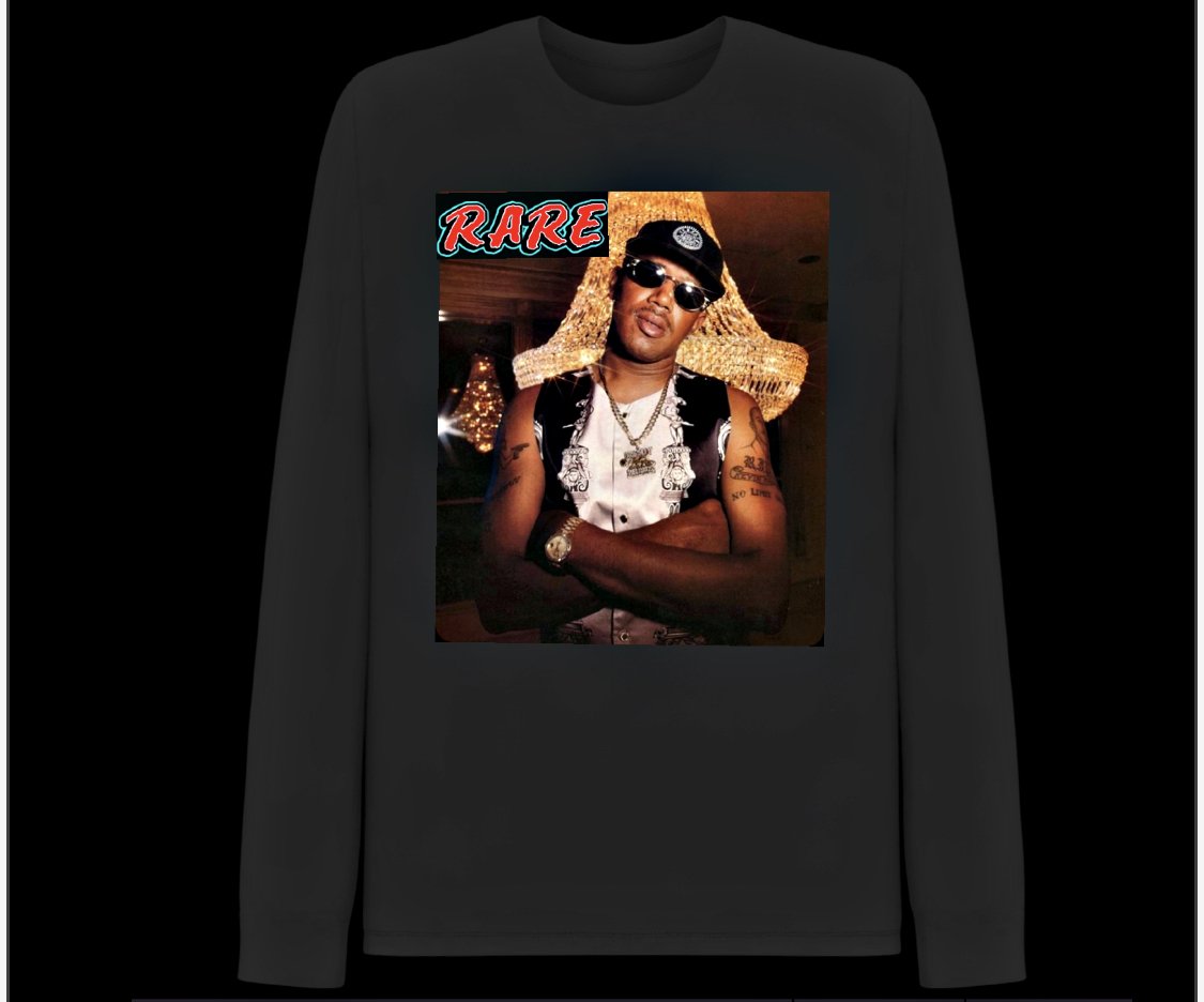 RARE BLK MASTER P NL REUNION LS TEE.