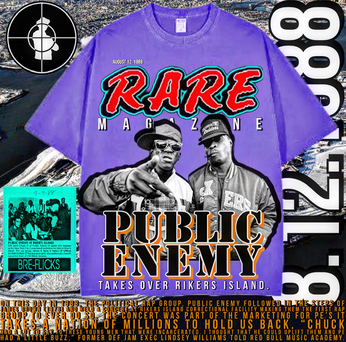 RARE PUBLIC ENEMY/RIKERS TEE