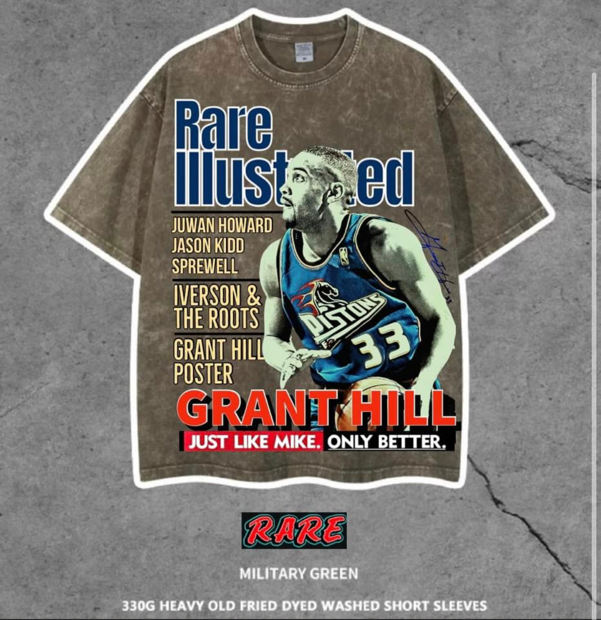 RARE ILLUSTRATED GRANT HILL TEE