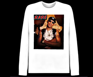 RARE WHITE MASTER P NL REUNION LS TEE.