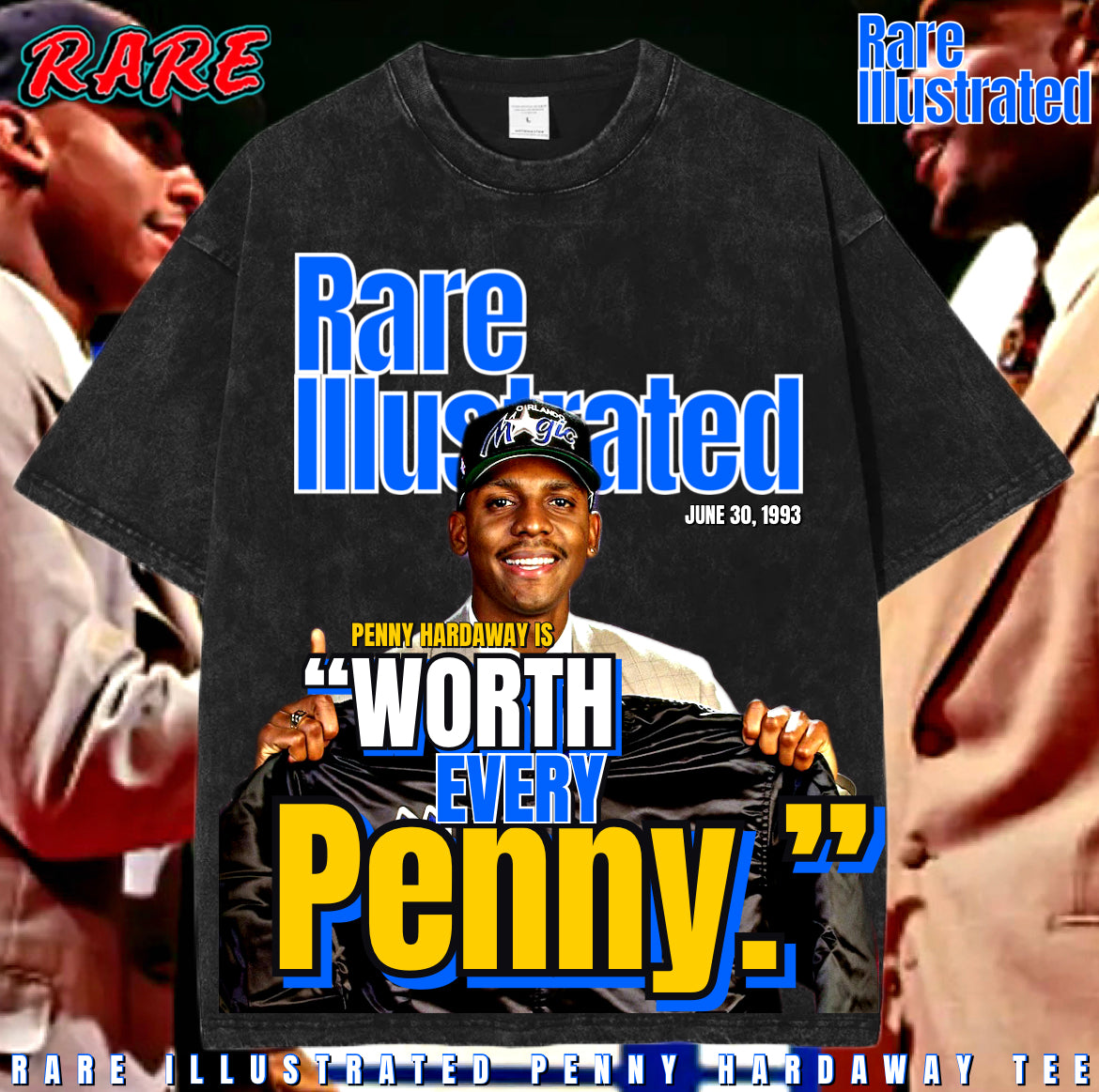 RARE ILLUSTRATED PENNY HARDAWAY TEE