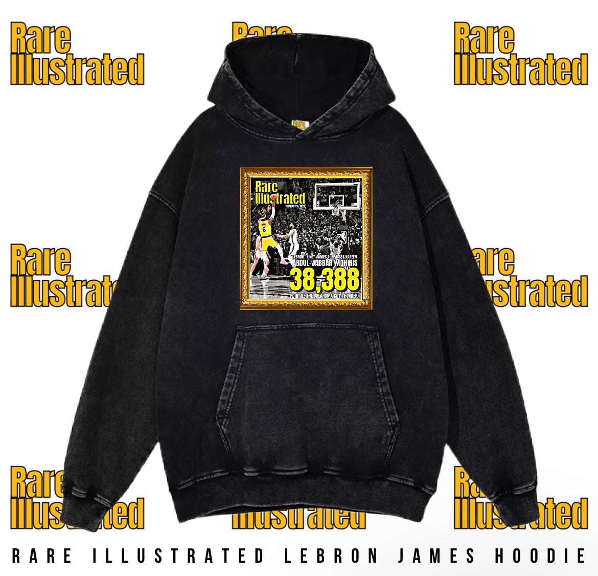 RARE ILLUSTRATED LEBRON JAMES HOODIE