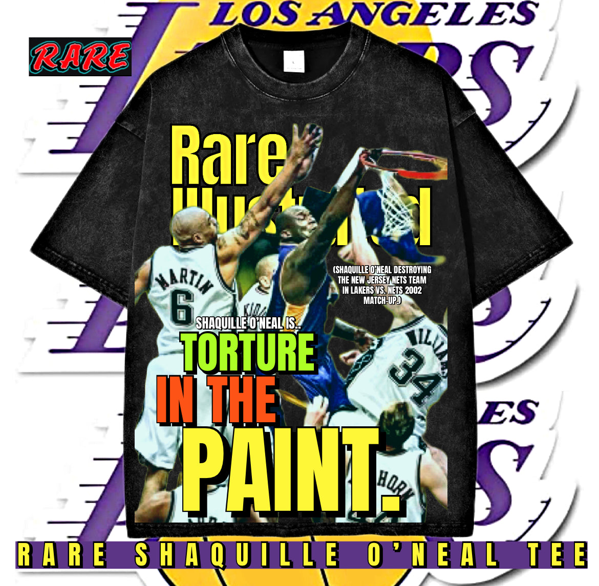 RARE ILLUSTRATED SHAQ TEE