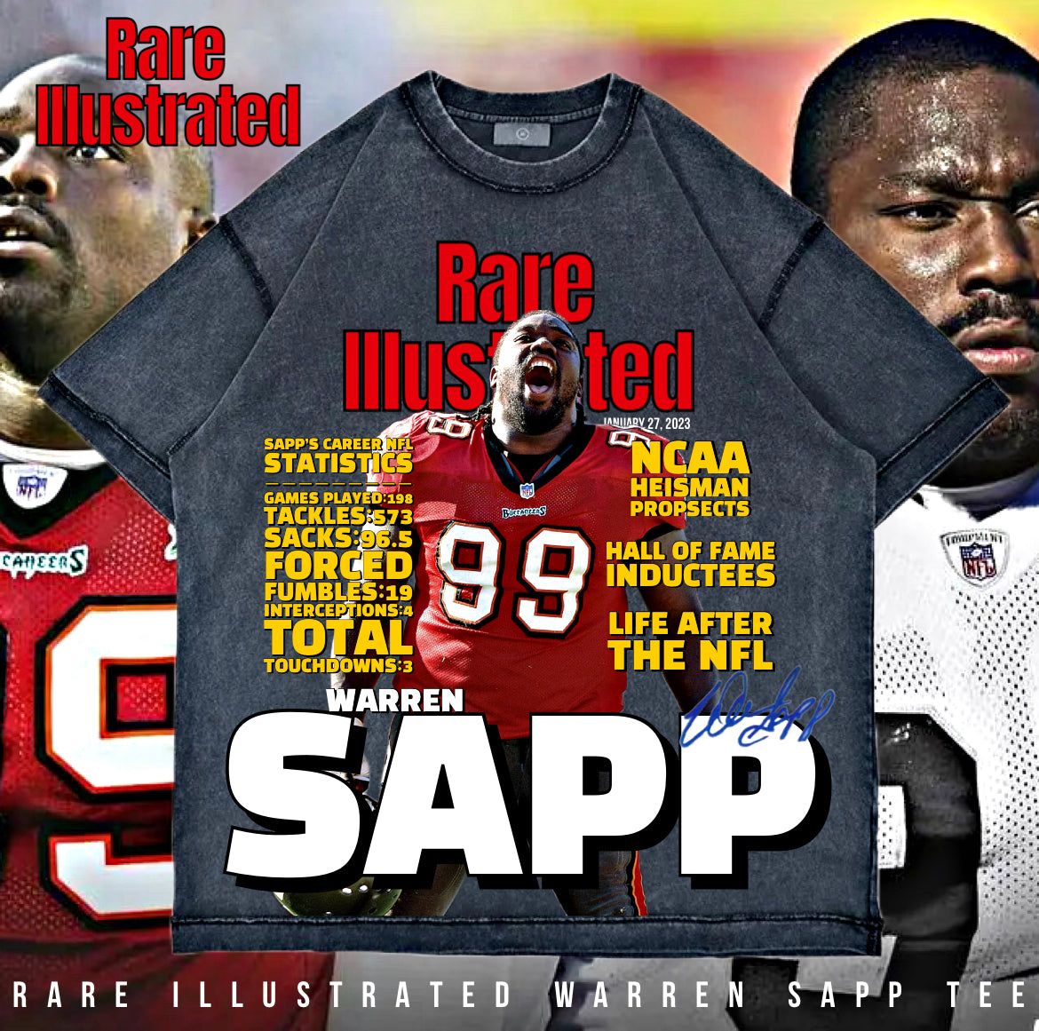 RARE ILLUSTRATED WARREN SAPP TEE