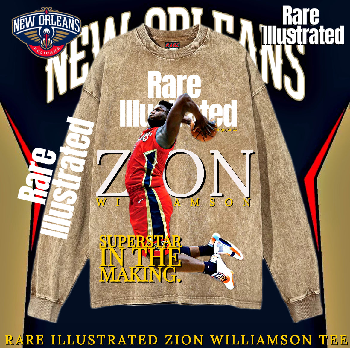 RARE ILLUSTRATED ZION WILLIAMSON TEE