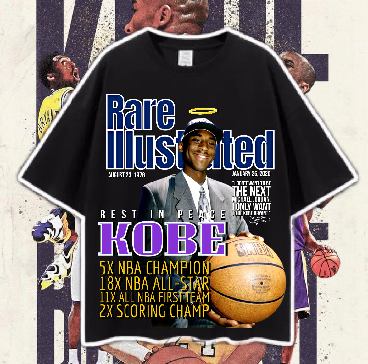 RARE ILLUSTRATED KOBE TEE